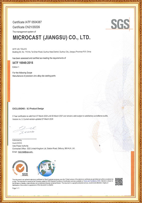 Certificate Of Honor
